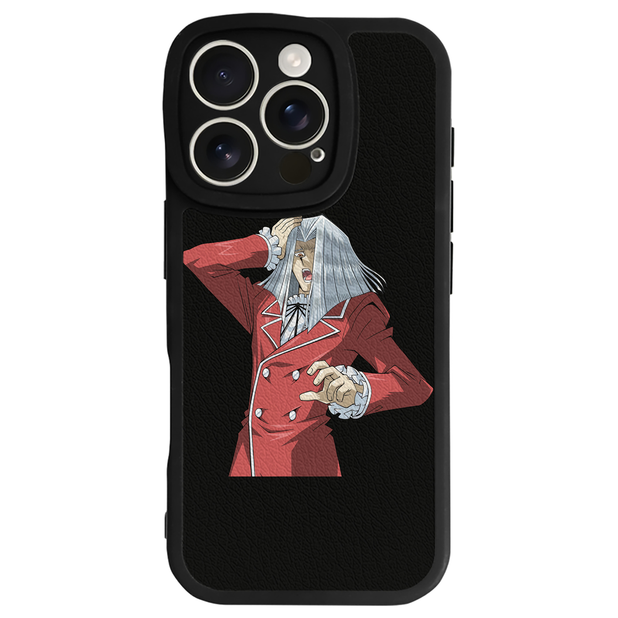 （画像用） 遊☆戯☆王 Yu-Gi-Oh! 【iPhone 16シリーズ対応】シリコンスマホケース（レザー調） 材質：シリコン